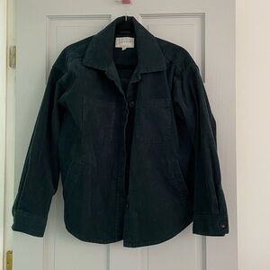 Euc Lucky Brand corduroy teal blue light jacket size small